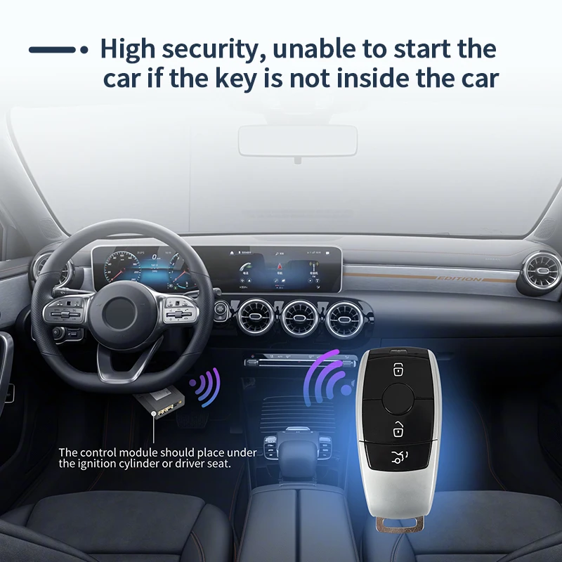 Easyguard Plug Play Smart Key PKE Passive Keyless Entry System Fit for Benz FBS4 Cars 2014+  With Factory Push Start Button