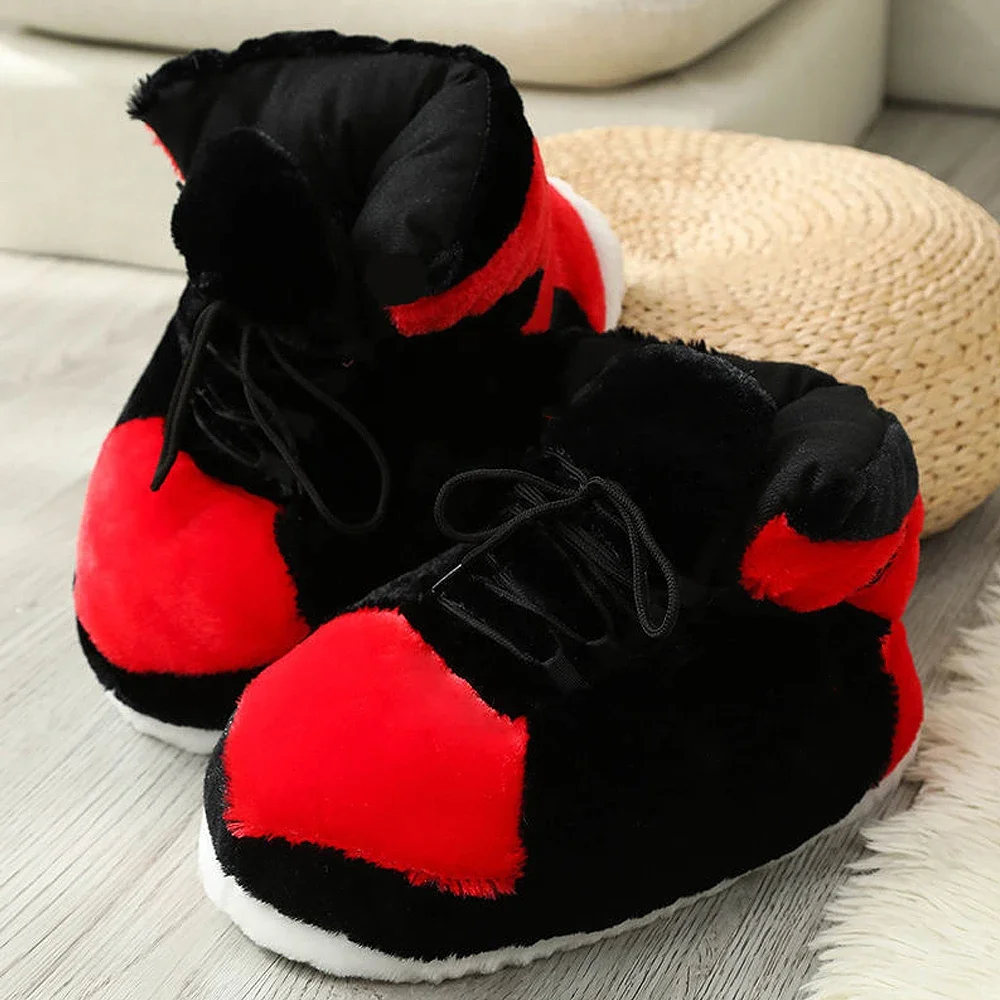 Novelty Shoes Cute Cartoon Warm Home Plush Shoes Women Winter Cotton Slippers Male Foam Sneakers Bread Fat Outdoor Slippers Gift