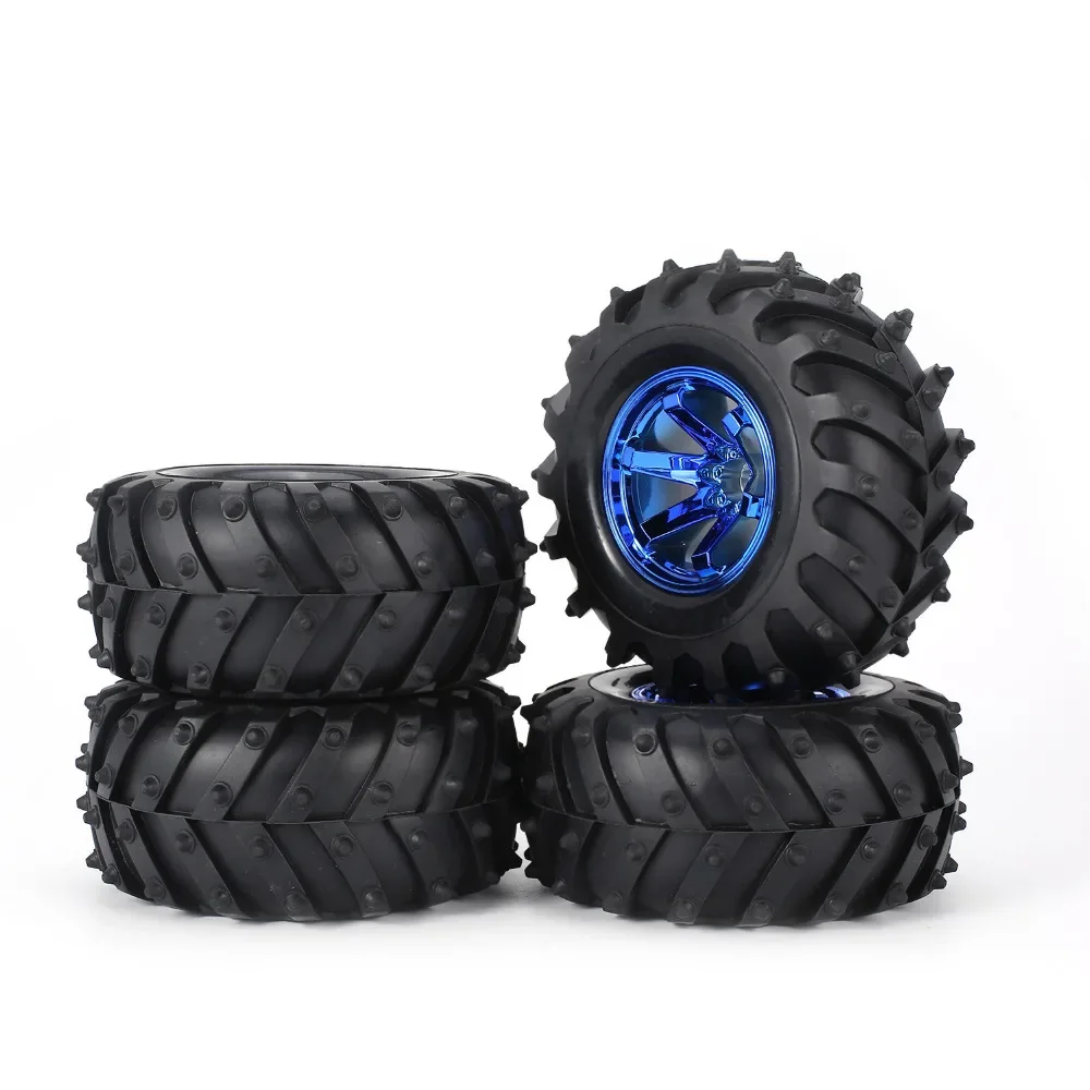 4 SZT. 125mm 1.9 cala Gumowe Opony RC Felga Koło Piasta Opony 12mm do Samochodu Terenowego 1/10 Monster Truck HPI Savage XS TM Flux LRP Część