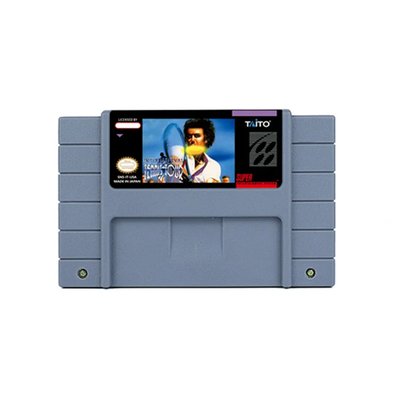 International Tennis Tour Action Game for SNES 16 Bit Retro Cart Children Gift