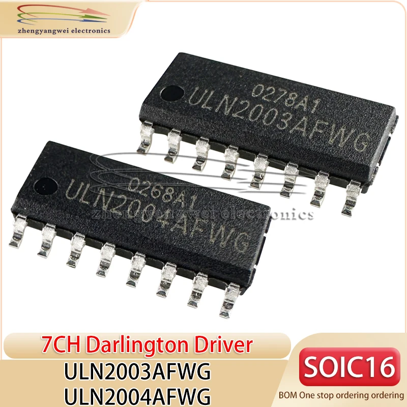 ULN2003AFWG SOP-16 ULN2004AFWG 5PCS 2003 2004 Darlington Transistor Array 7-Way Darlington Driver