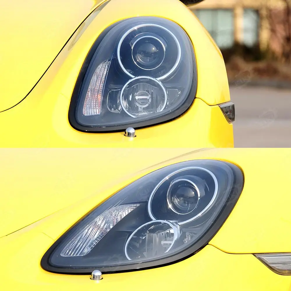 DRL Daytime Running Light Organic Glass Lampshade Front Headlight Housing Fit For Porsche Cayman 981 2013-2016 Car Lamp Fittings