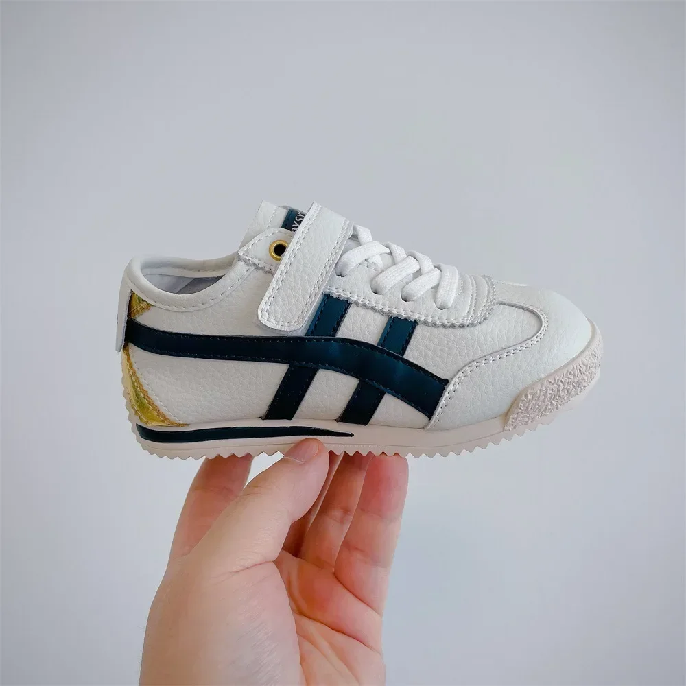 2024 Children's Baby Casual Shoes White Soft Microfiber Leather Boys Girls Baby Shoes Four Seasons Kids Baby Sneakers