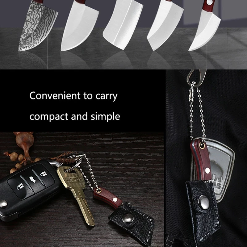 Portable Mini Knife Demolition Express Knives Collection Knife Keychain Mini Kitchen Knives Out of The Box Gift Keychain Pendant