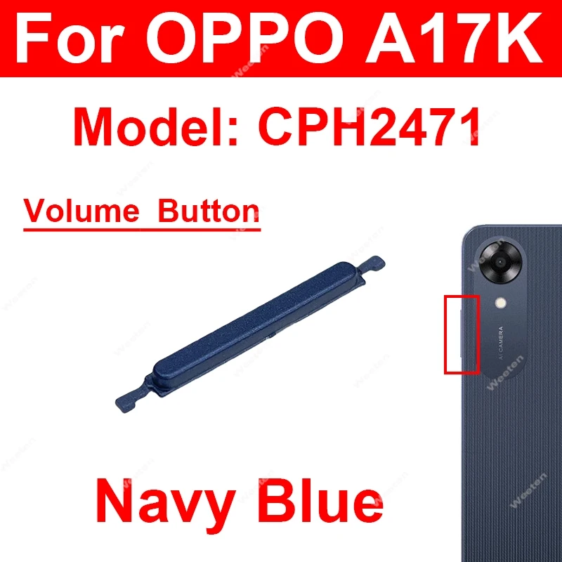 Volume Button For OPPO A17 A17K A18 4G Volume Button Small Switch Key Up Down Side Key Replcement Parts