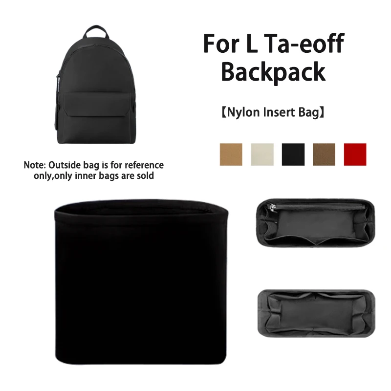 EverToner Multi-pocket Nylon Material Insert Organizer for L Ta-eoff Backpack Travel Makeup Storage Bag Accessory