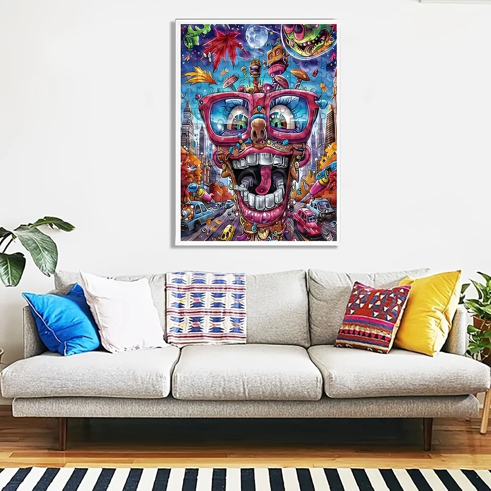 

1000pcs Adult Jigsaw Puzzle - Vibrant Mixed Colors, Intricate Patterns & Intricate Design, Challenging Large Puzzle for Adults