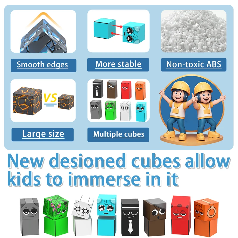 幼児用スプルンキ磁気ブロック、感覚玩具、磁気玩具、信じられないほど、クリスマスと誕生日のギフト、新しい
