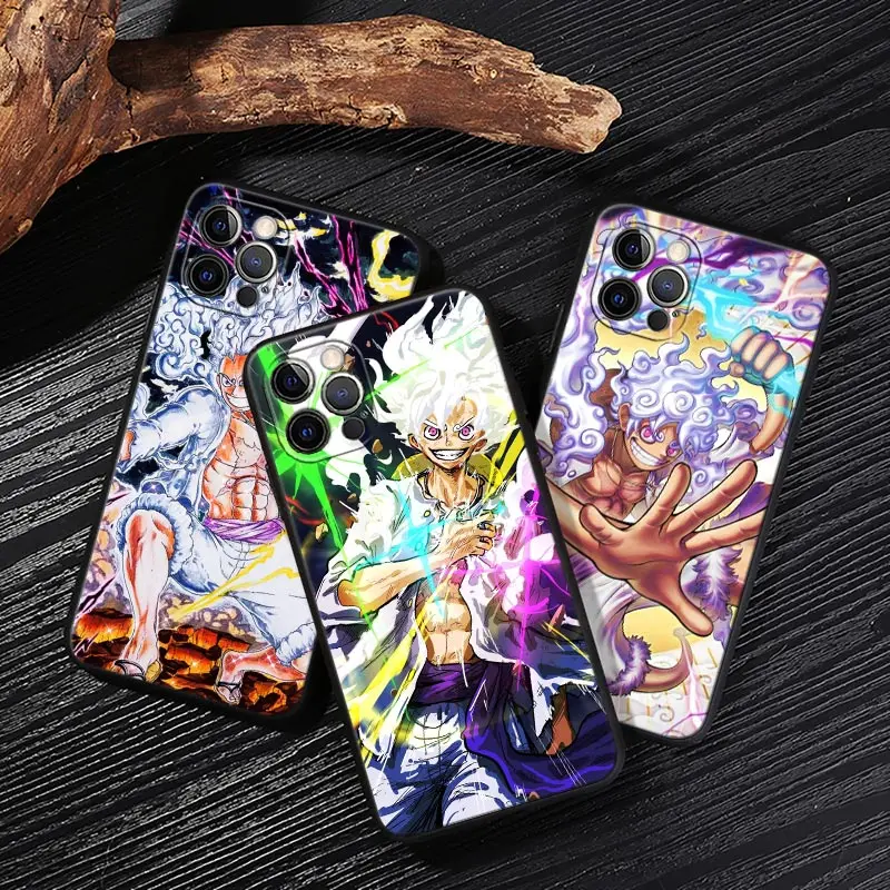 LUFFY GEAR 5 O-One Anime Pieces Case For iPhone 18 17 16 15 14 13 12 Pro Max Plus Cover For iPhone 11 18 Pro 17 E Air 16e Funda