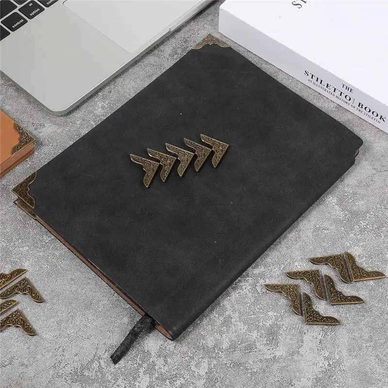 Superior-80 PCS Iron Book Corner Protectors, Vintage Metal Book Corners, For Paperbacks Books Edge, Photo Protector, Scrapbookin