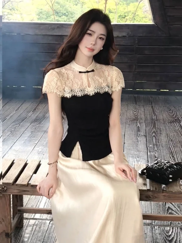 

Elegant Ladies Fashion Set Summer 2026 New Chinese Style National Trend Top High-End Feeling Two-Piece Suit Casual Commute