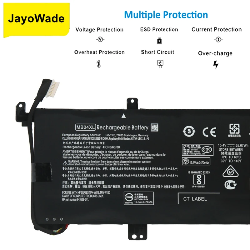 Imagem -04 - Bateria Portátil Mb04xl para hp Inveja X360 M6-aq105dx M6-aq103dx M6-aq003dx M6-aq005dx Hstnn-ub6x 843538541 844204850 85 Mb04xl