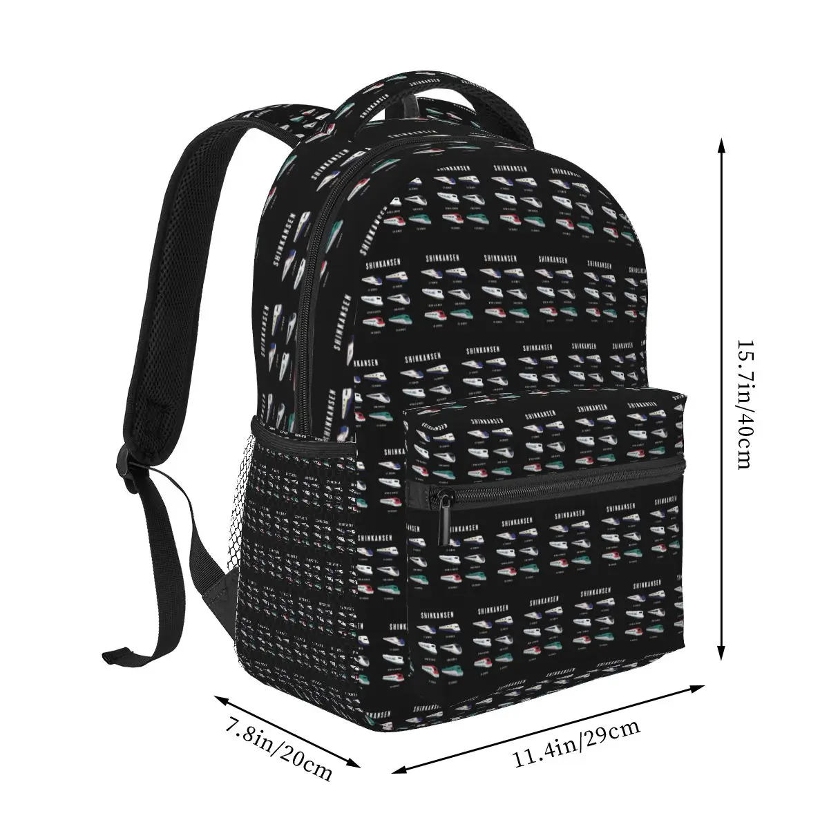 Japanese Shinkansen Bullet Trains Student Backpack School Bag Hiking Travel Daypack for Men Women Fashion Bookbag Shoulder Bags