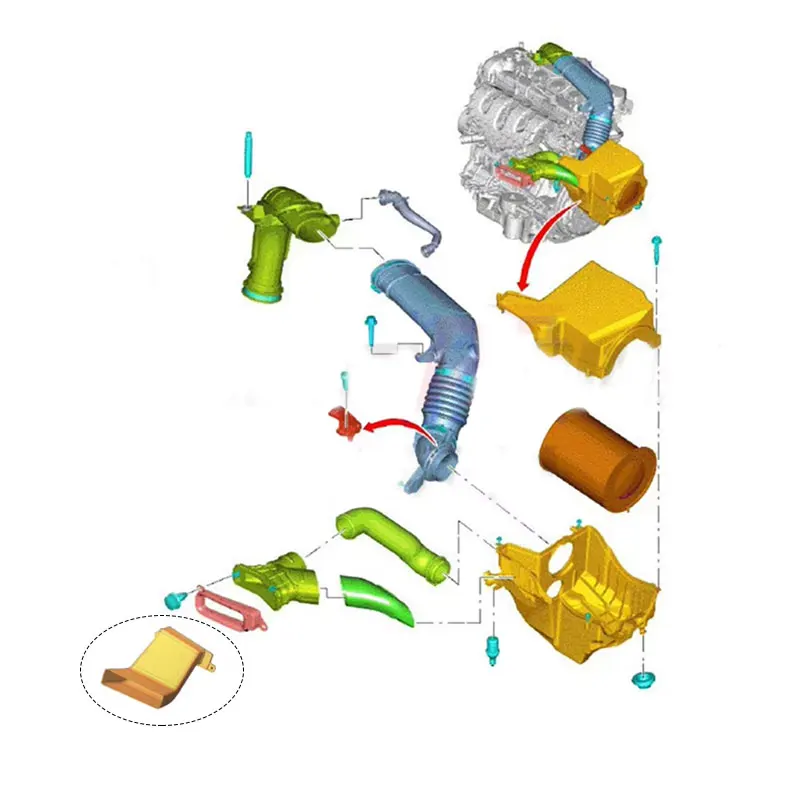 For Ford Focus MK4 Air Inlet Intake Duct Hatchback 4D Sedan 5D ABS Car Tuning Auto Accessories Replacemen 2019 2020 2021