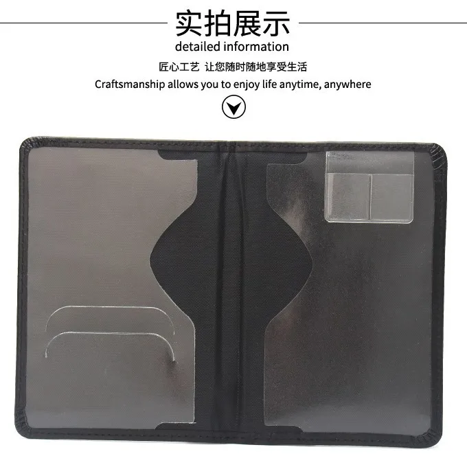 High End Leather Passport Holder Passport Protection Cover Passport Case Plane Ticket Holder Id Card Holder Travel Accessories view 4