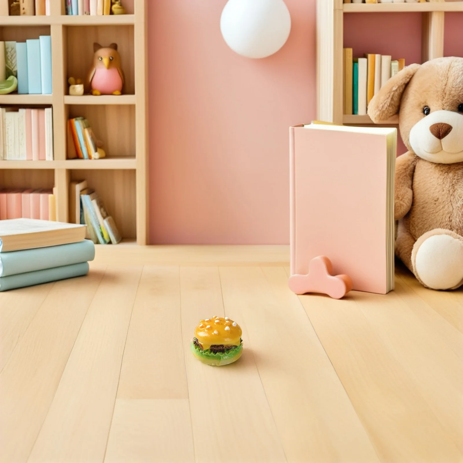 50 pezzi mini hamburger in resina realistica fast food finta di giocare decorazione accessori da cucina per casa delle bambole