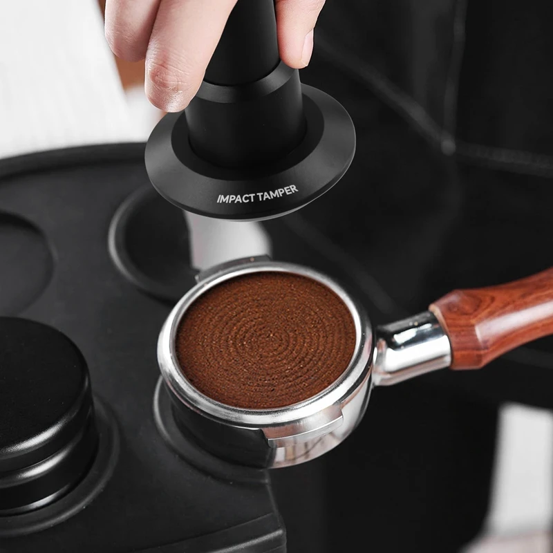 Desejo elástico café tamper máquina de café expresso balanceado primavera enchimento em pó martelo imprensa rebote café impacto em pó martelo