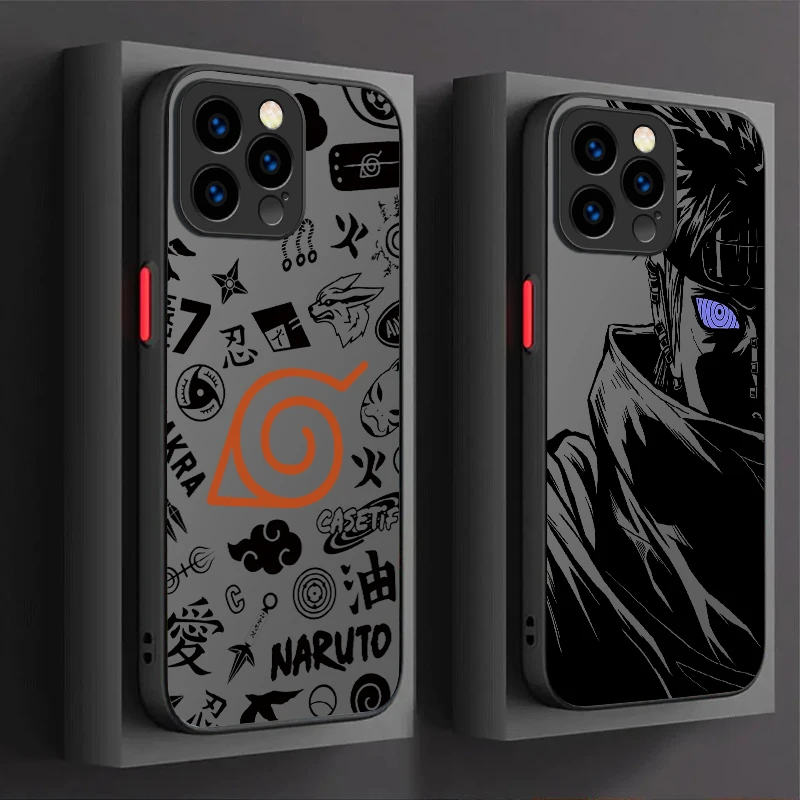 أنيمي N-NARUTOS Itachi Obito Pain جراب هاتف آيفون 17 Air 15 16E 16 14 13 12 11 Pro Max XR 7 8 Plus SE 2020 غطاء ممتص للصدمات