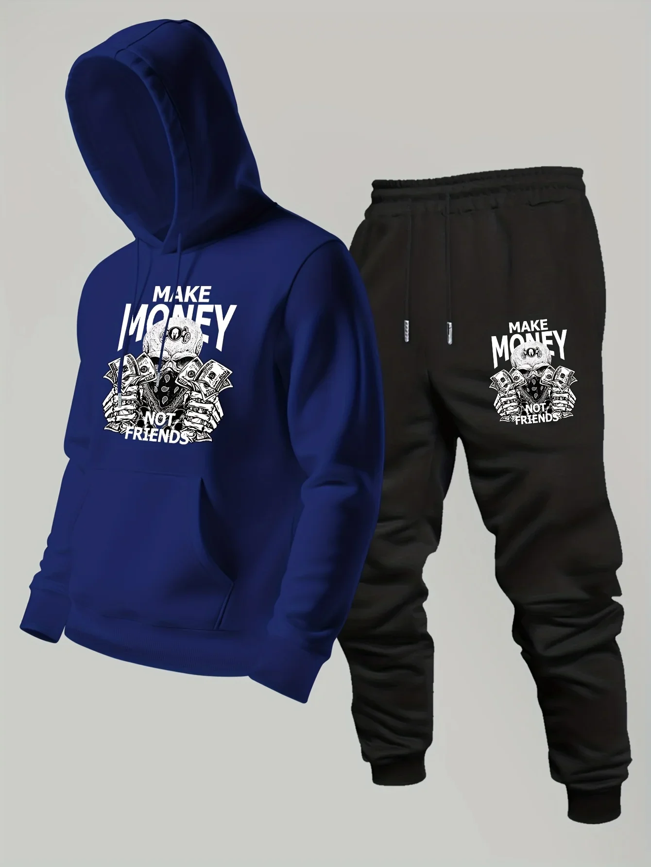 2026 new Men's Printed Hoodie Sweatshirt & Pants 2PCS Set Autumn Winter Casual Sport Outdoor Tracksuit Male Long Sleeve Tops view 4