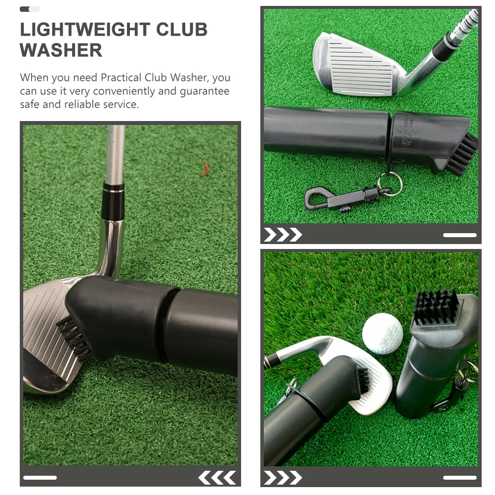 

Golf Club Cleaning Brush Lightweight Portable Washer Tool Sturdy Bristles for Effective Dirt Removal Great for Travel Use