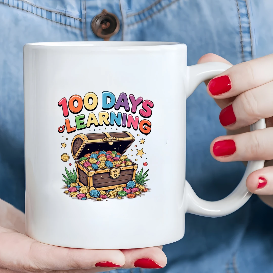 

11oz Mug + Fun Learning Treasure Box + Colorful Coins + Kids Learning Cup - Christmas Gift for Family Office