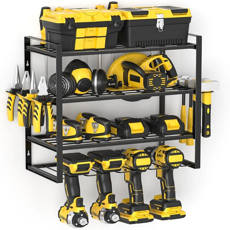 Eisen Multifunktionale Bohrer Rack Wand Montiert Elektrische Werkzeug Rack Hand Bohrer Lagerung Rack Garage Schraubendreher Organizer Werkzeuge