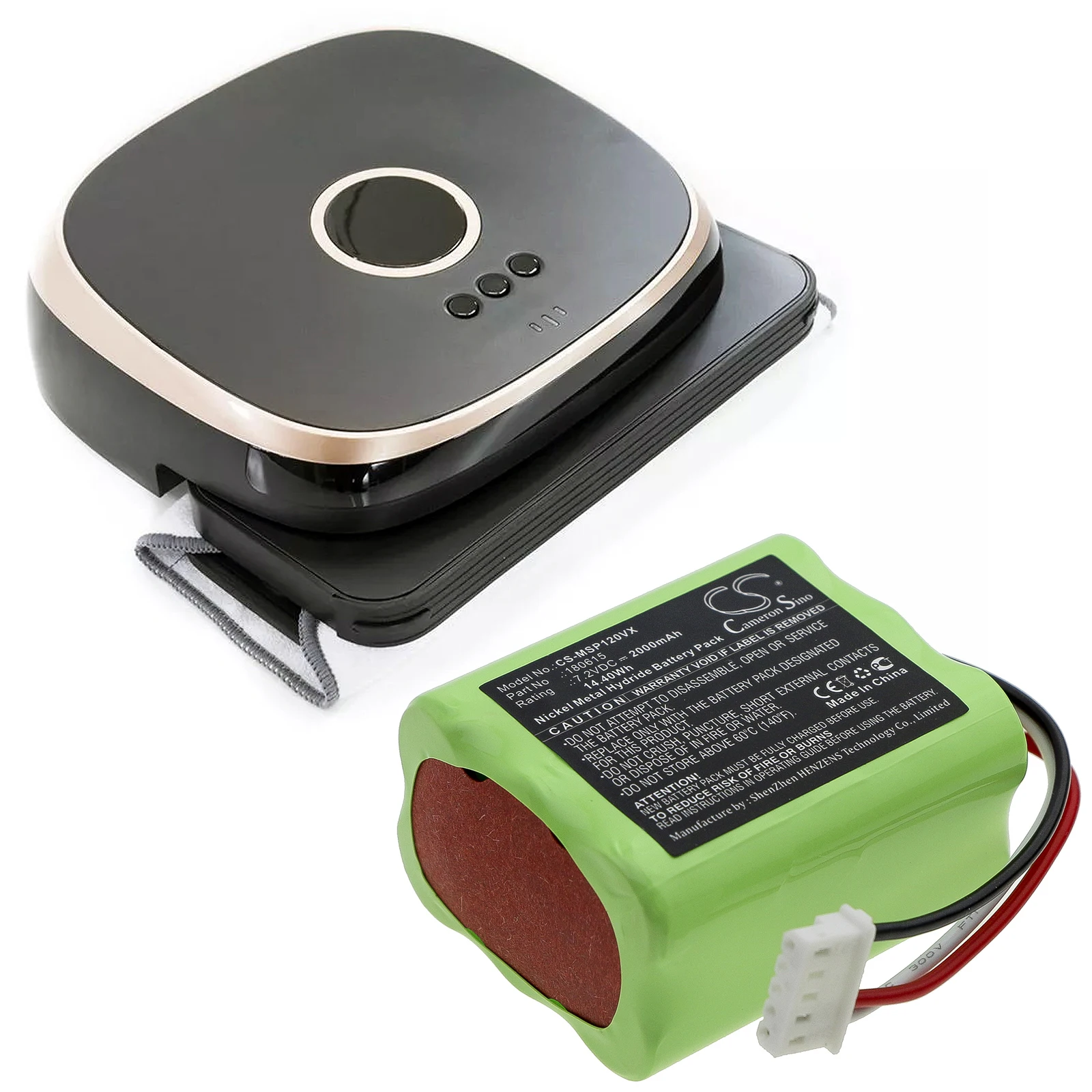 

Cameron Sino 7.2V 2000mAh Vacuum Battery 180615 for Mamibot Sweepur 120 +TOOL