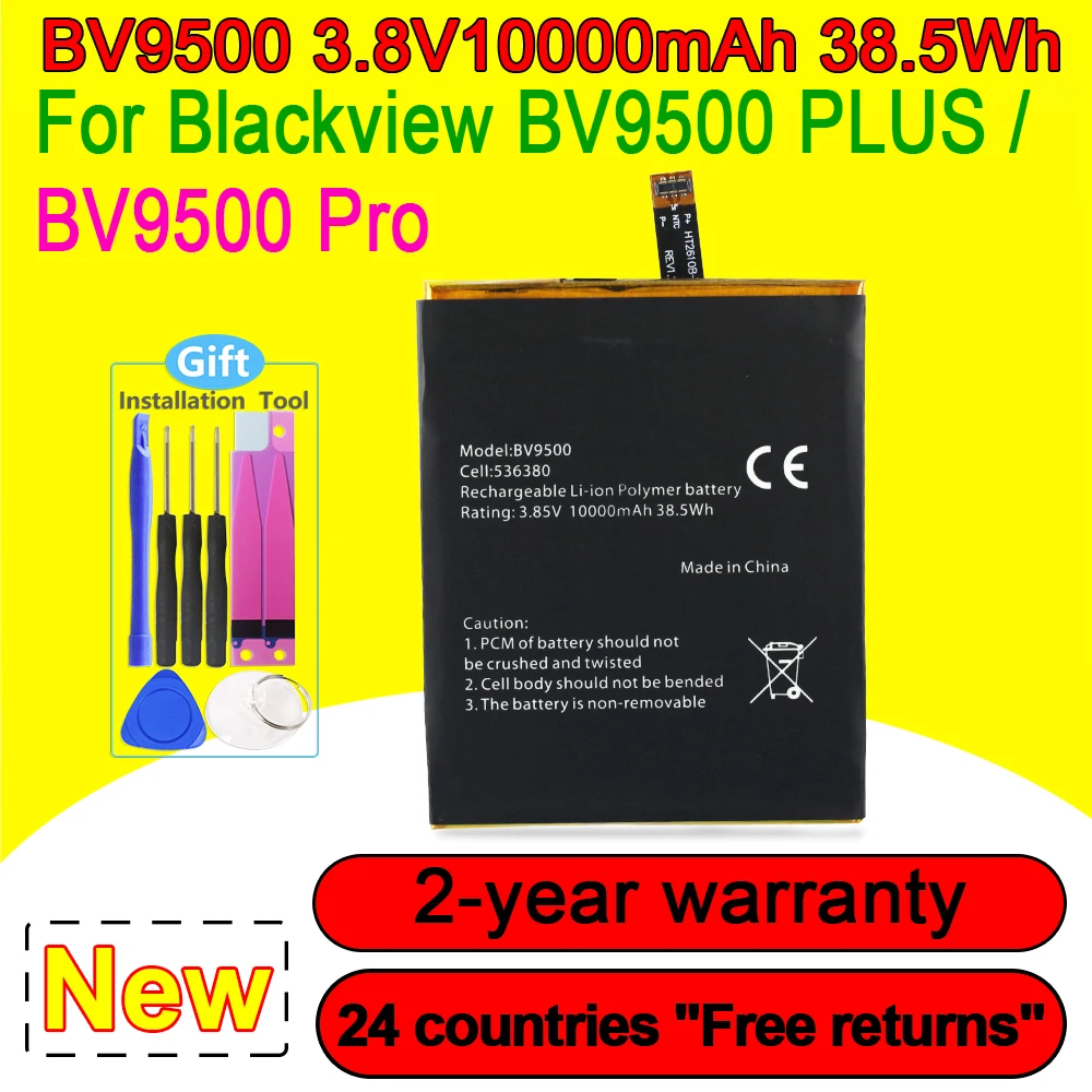 100% NEW 10000mAh High Quality Battery For Blackview BV9500 PLUS/ BV9500 Pro BV9500 MT6763T Phone In Stock + Tracking Number