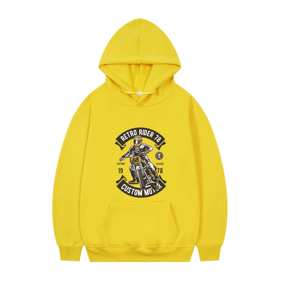 

2022 Men Ladies Cool Retro Rider 78 Print Funny Hoodie Soft and Comfortable Pullover High Quality Sweatshirt