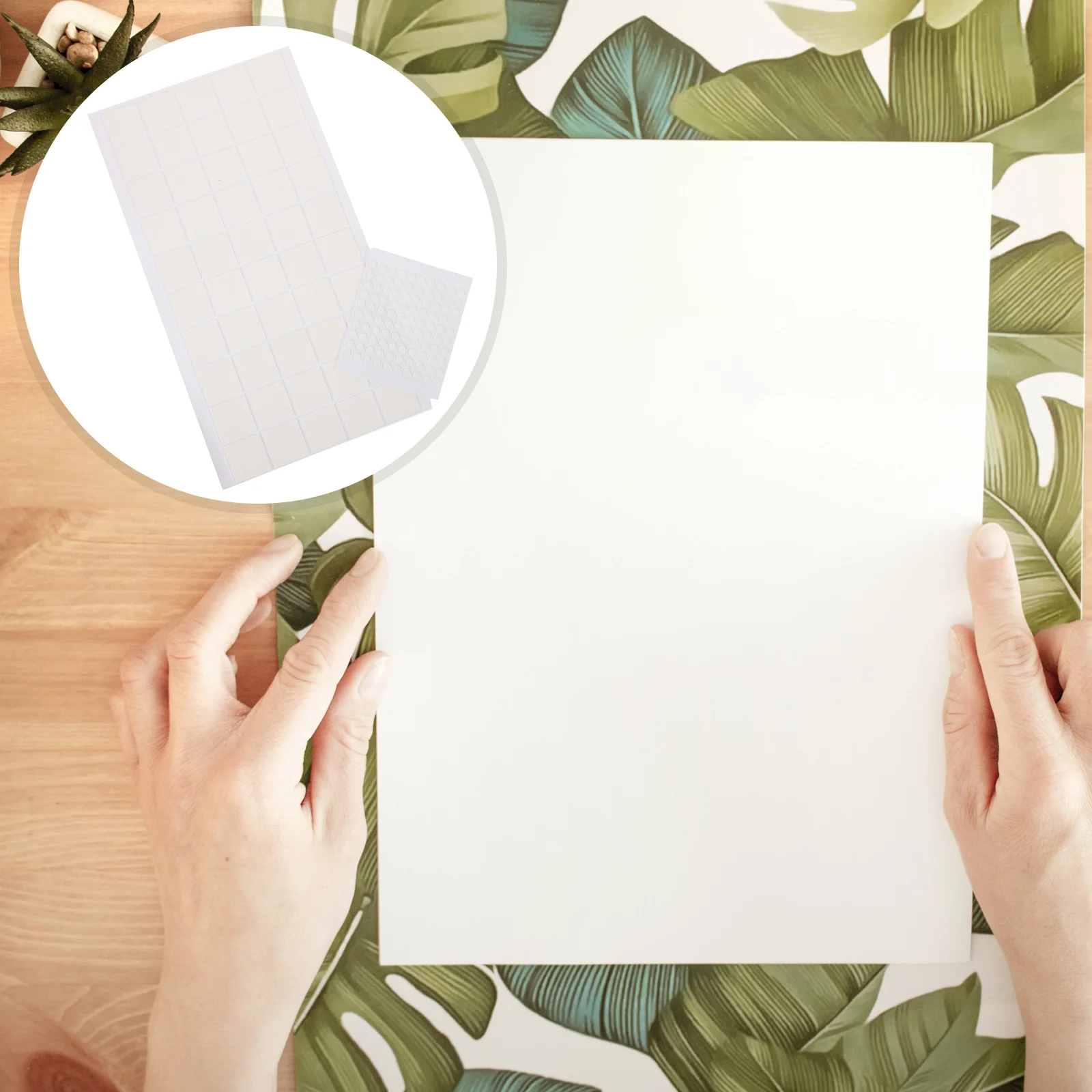 

2 Sheets Transparent Round Square Double Sided Acrylic Adhesive Dots No Trace For Paper Wood Glass Metal Plastic