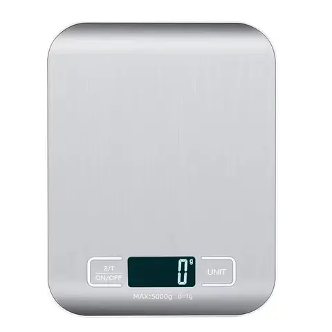 Digital Kitchen Scale 10/5kg-1g LED Display Stainless Steel Panel Electronic Scales for Home Food Snacks Weighing Baking Tools
