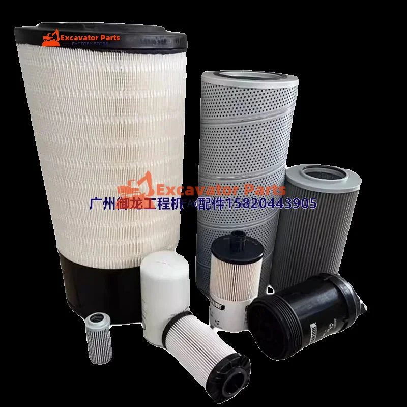 For XCMG XE filter XE200/205/215DA/225/245/270DK Air filter diesel Engine Oil filter Excavator Parts