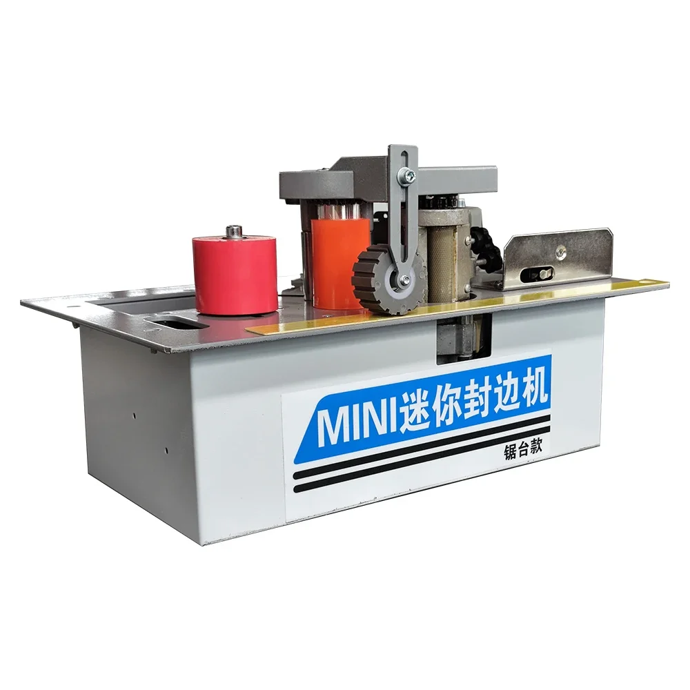 Mini automatic edge banding machine, gluing and trimming, dust collection, straightening medium density fiberboard