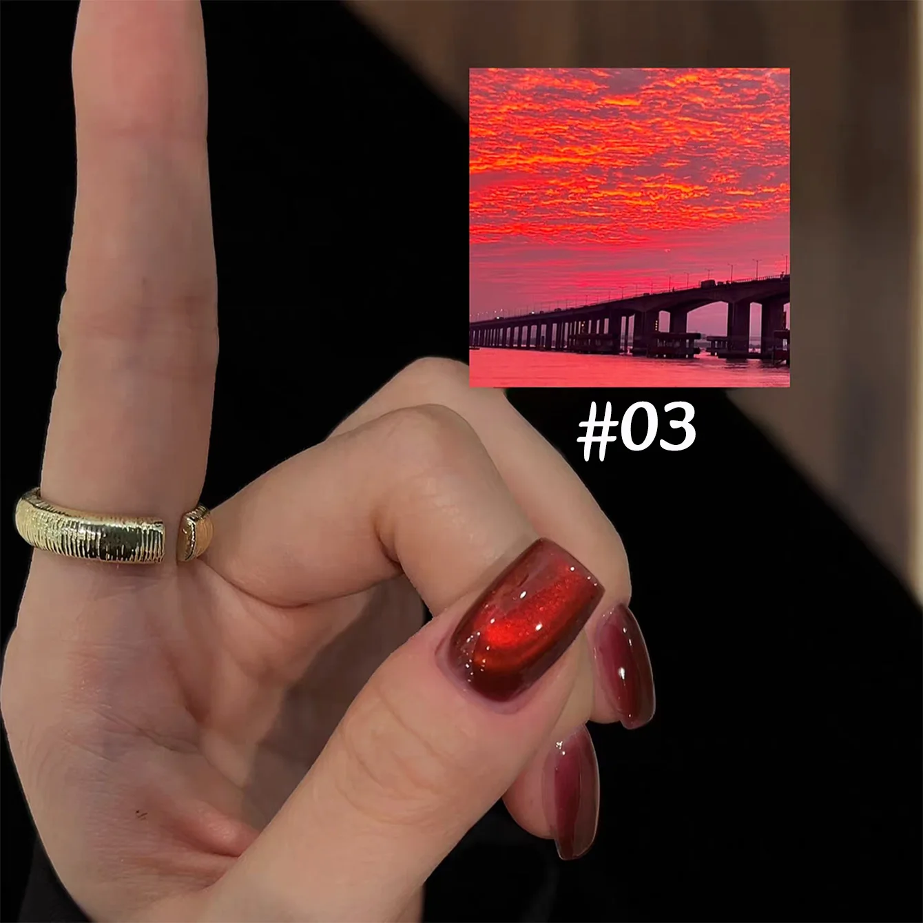 

1pcs TC Christmas Nails Sunlight Red Cat Eye Gel Nail Polish Autumn Winter Fashion Whitening Glass Beads Nail Art Nail Supplies