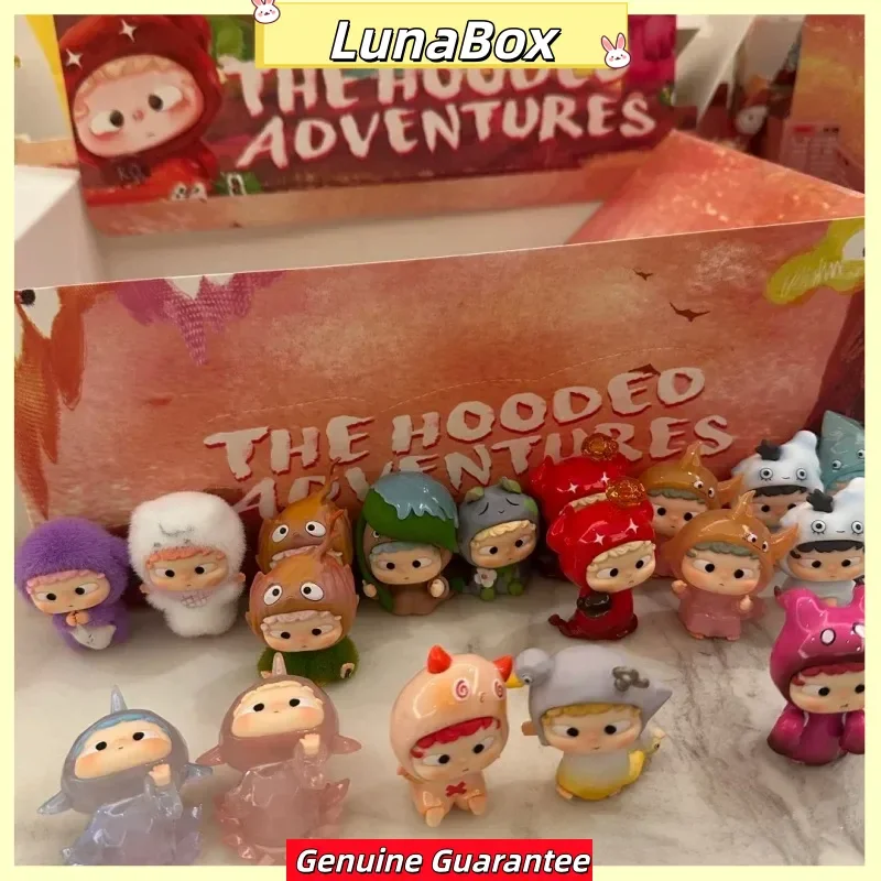 Original ozai mini as aventuras com capuz série caixa cega brinquedos kawaii anime figura de ação surpresa caixa mistério bonecas meninas presente