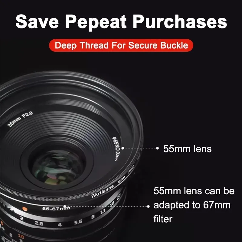Anillo adaptador de filtro UV ND CPL para lente de cámara, anillos de paso de Metal 58-62mm 77-67mm, anillo reductor para lente Canon Nikon Sony Fuji
