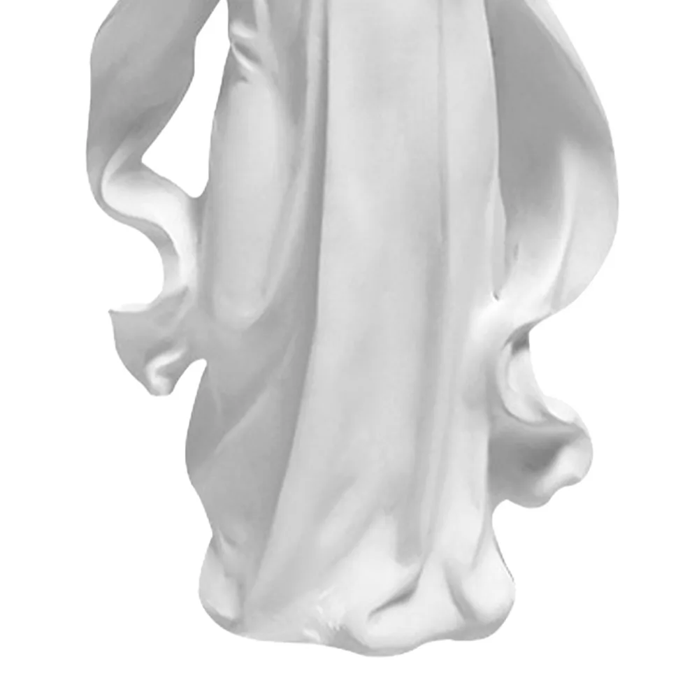Gypsum Gypsum Human Shaped Tabletop Decorative Figurine 3.54x2.76x7.48in White Multi-scene Gypsum Interior Ornament Angel