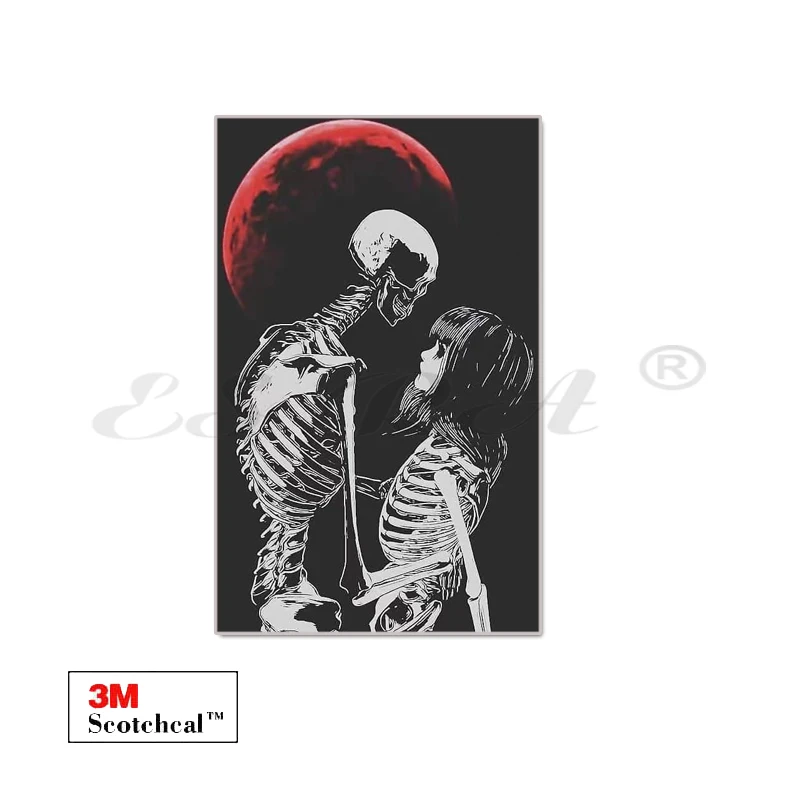 Skull Lover Stickers Hallowmas Skeleton Stickers Motor Decorate Car Stickers Pegatinas Laptop Decals Waterproof for Helmat