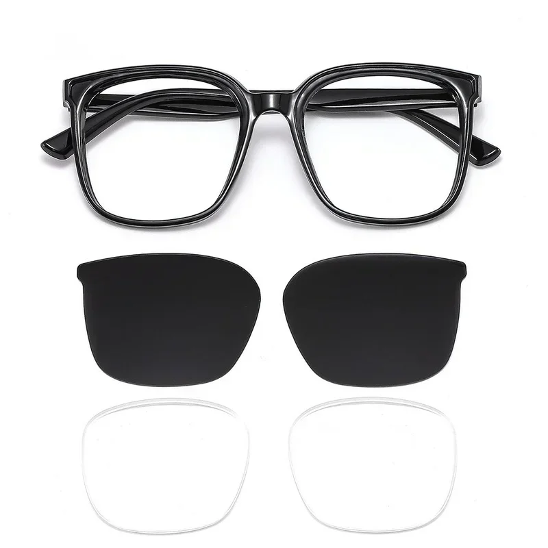 Fashion Trend Men Women Oversized Myopia Glasses Unisex Finished Optical Sun Glasses with Diopter 0 To -4.0 Polarized Sunglasses