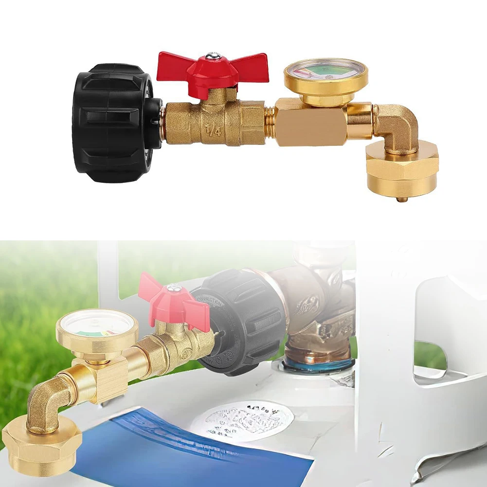 Gas Pressure Regulator Gas Bottle Level Indicator Propane Gas Level Indicator for RV Camper Cylinder BBQ Gas Grill Heater