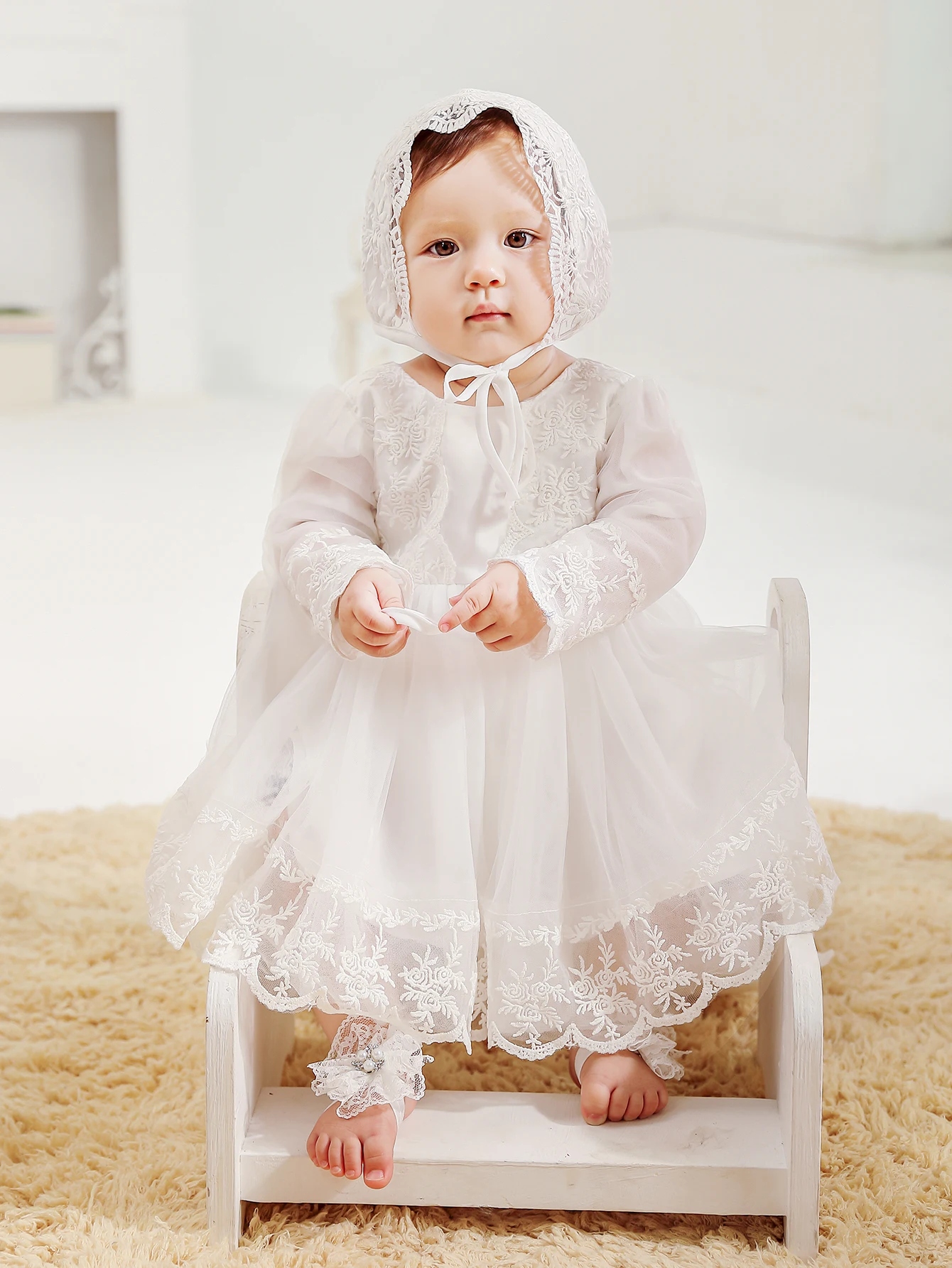 Lovely Newborn Dress Birthday Party Casual Girl Clothes First Birthday  Baby Girl Dresses