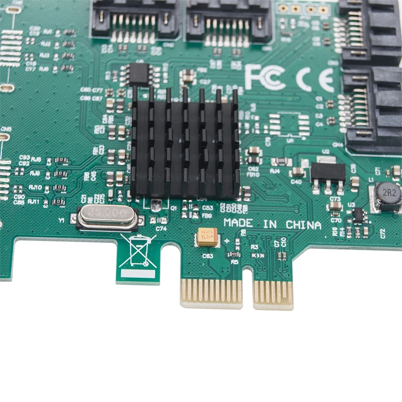 Karta rozszerzeń SATA PCIE Adapter PCI Express X1 na 4-portowy kontroler SATA3.0 Marvell 88SE9215 Chip PCI E PCI-E SATA 3 Multiplier