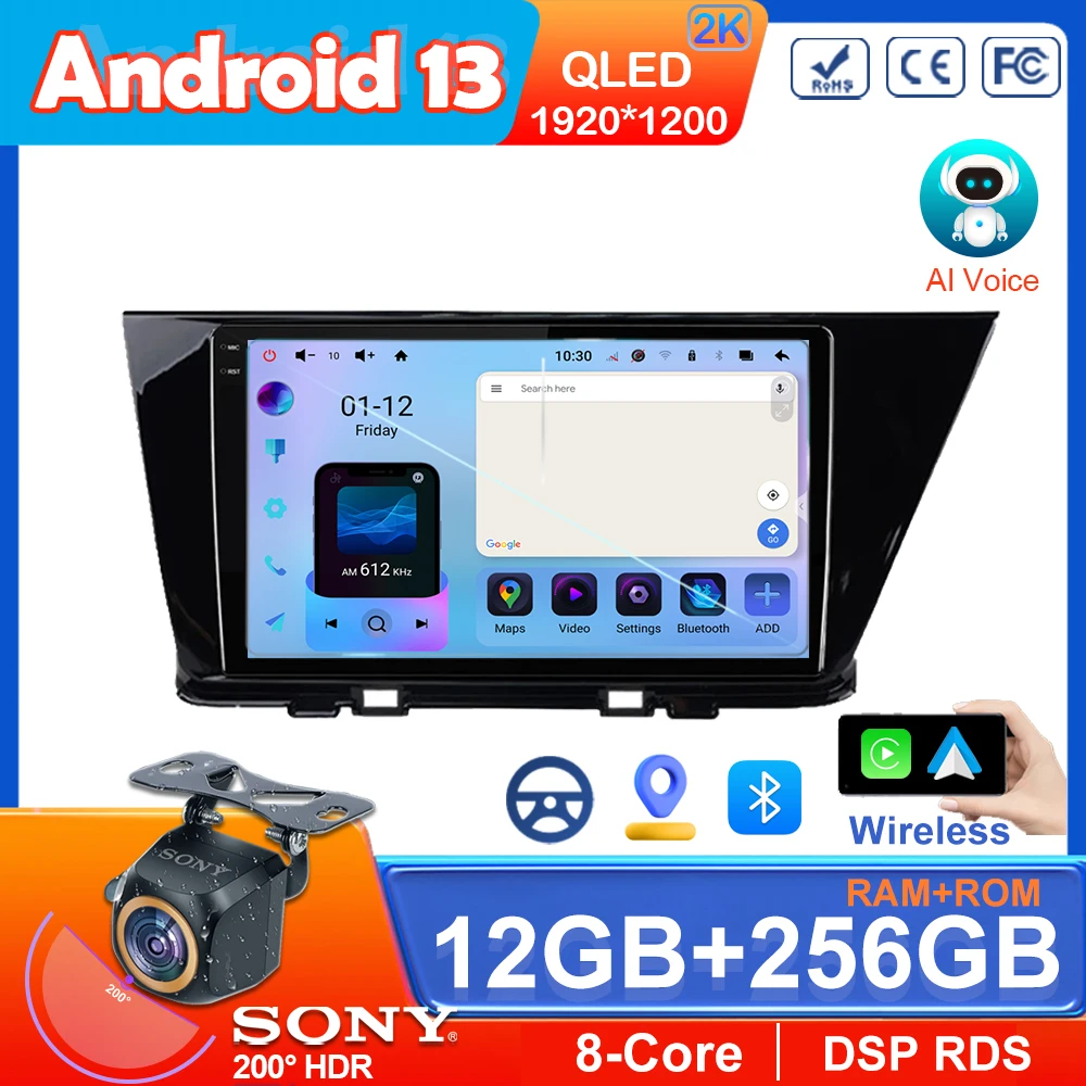 

2K CarPlay Radio For KIA NIRO 2016-2018 Android 13 Head Unit Multimedia Player Stereo GPS Navigation Ai Voice No 2din DVD Screen