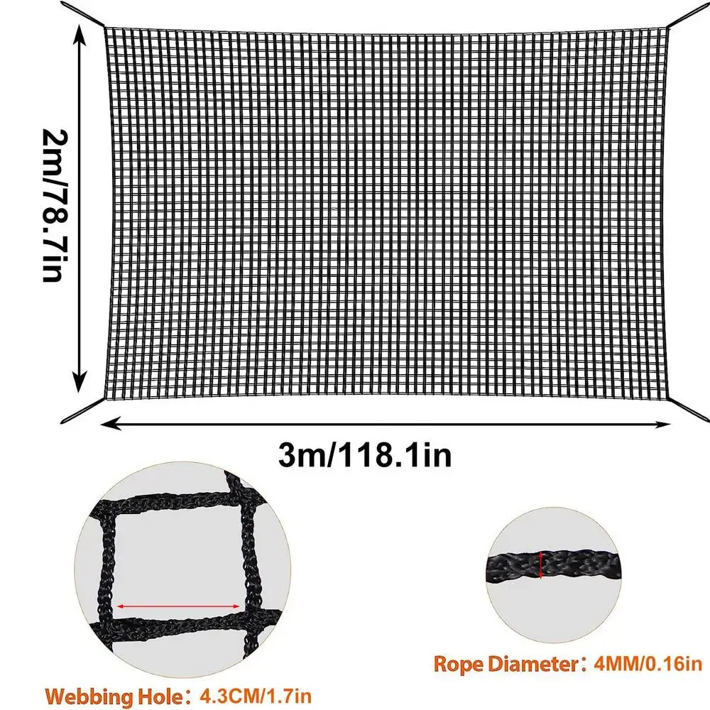 Filet d'escalade pour aire de jeux pour enfants - Filet de protection double couche - Pour aire de jeux - Extérieur - Intérieur - Jardin - 3 x 3 m
