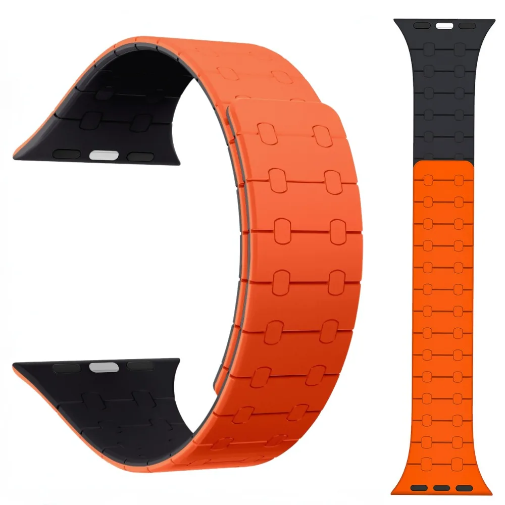 

Magnetic Band for Apple Watch 9 8 7 45mm 41mm Ultra 2 49mm Silicone Bracelet for iWatch Series 6 5 4 SE 44mm 40mm 42mm 38mm Belt