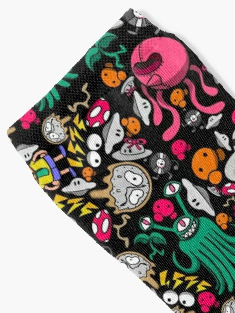 Earthbound Enemy Mash-Up Socks Fashion Socks Thermo Socks For Men