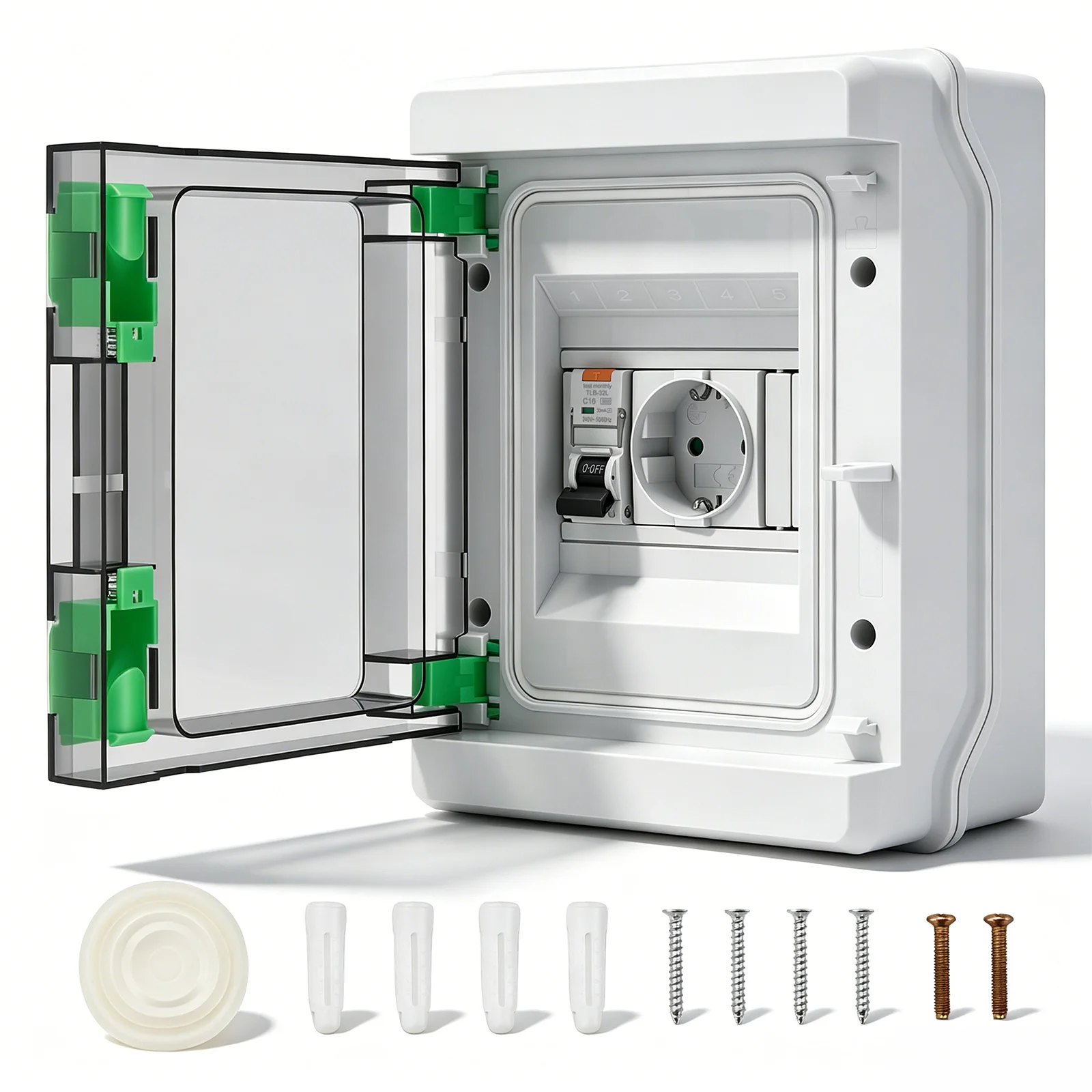 HT-5WAY Series Junction Box PC Plastic Outdoor Electrical IP65 Waterproof Dustproof DIN Rai Distribution Switch Box