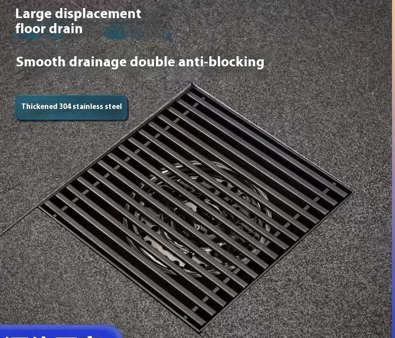 304 stainless steel floor drain, hotel bathroom large displacement outdoor garden deodorant shower Drains