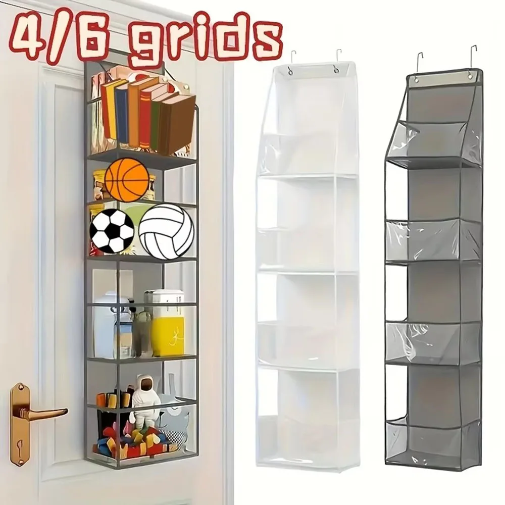 4/6 Layer Hanging Organizer Behind The Door Storage Bags Clothes Miscellaneous Closet Bedroom Dorm Storage Underwear Accessories