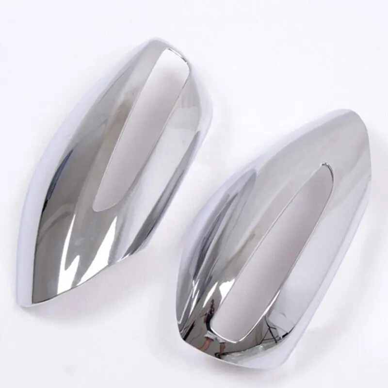 For Hyundai Sonata 2011-2014 Car Rearview Side Mirror Cover Sticker Wing Cap Exterior Door Rear View Case Trim Shell Silver